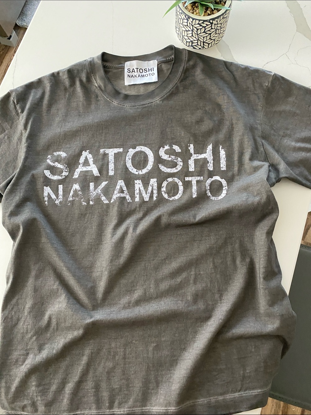 Satoshi Nakamoto T-Shirt Gray